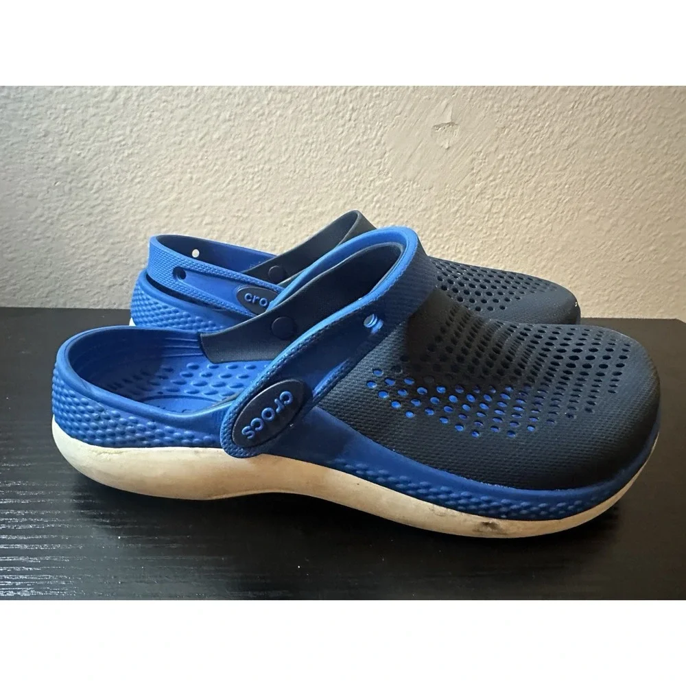 Crocs Kid's LITERIDE 360 Clogs Unisex Navy/Bright Cobalt -US Kid's J 6